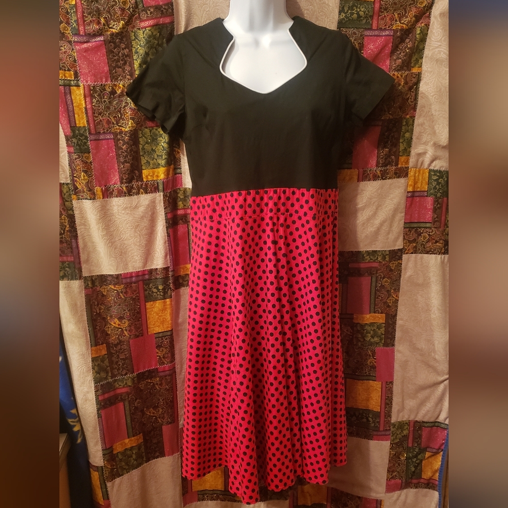 Black and Red Polka Dot Dress